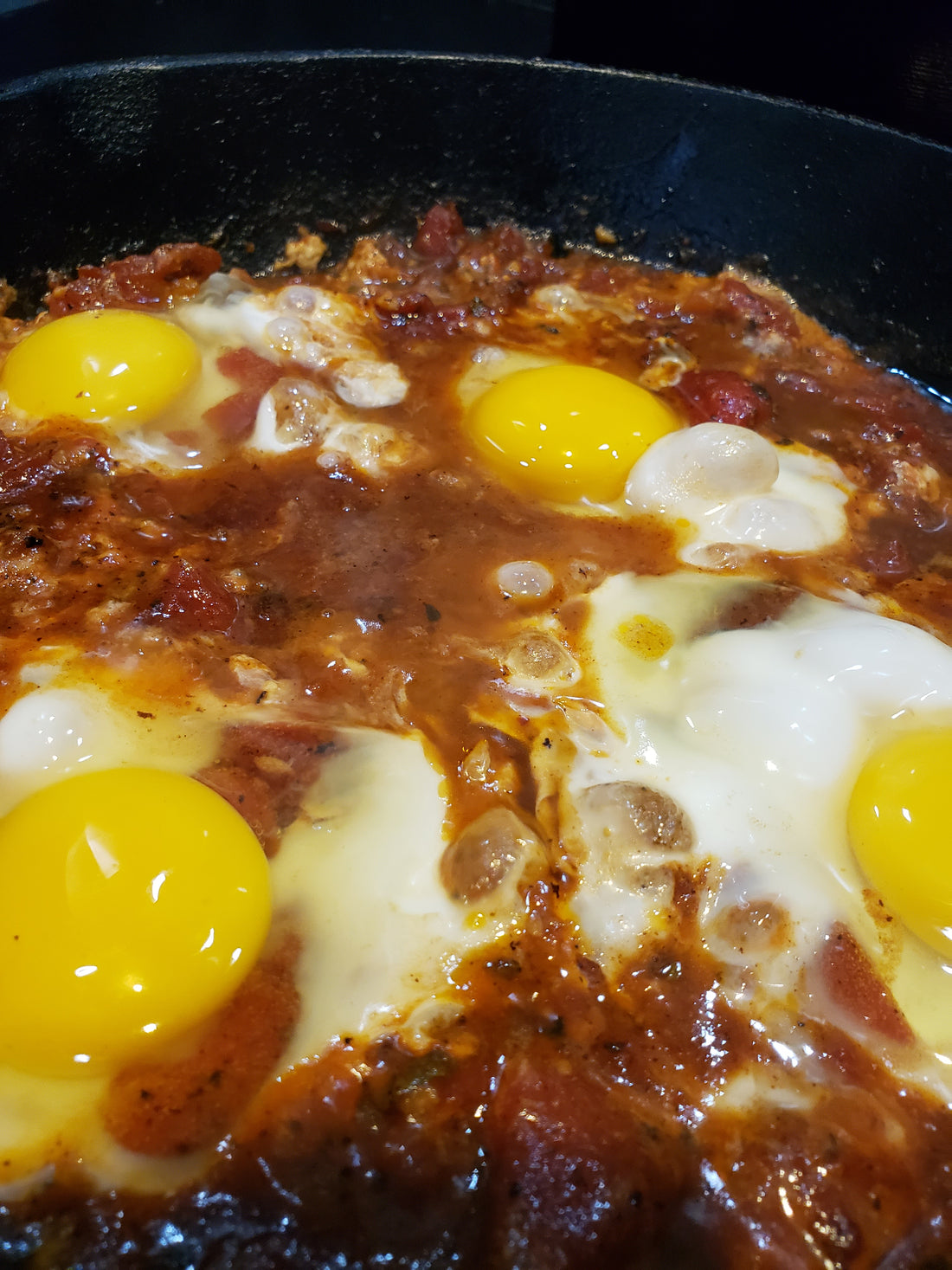 Shakshuka - Eggs poached in Tomato Sauce
